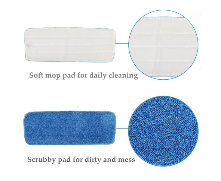 5Pcs Flat Base Washable Cleaning Mop Heads Polyester Strong Water Absorption Carousel 9