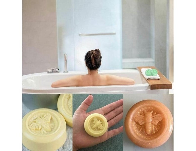 6-hole bee-shaped silicone DIY handmade soap candle mold craft mold Carousel 2