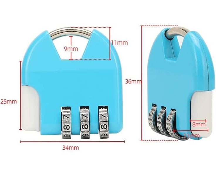 6 Pieces Combination Lock, Luggage Padlock, Code Padlock, Suitcase Padlock, A Carousel 2