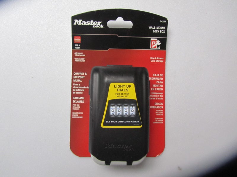 Master Lock Light Up Wall Mounted Key Safe 5425D Carousel 1