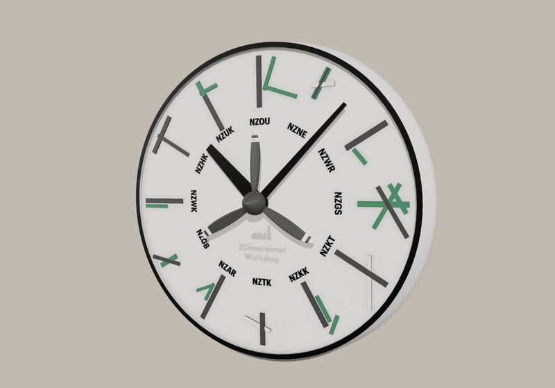 Airport Runway Clock – Multiple Vector Edition Carousel 1