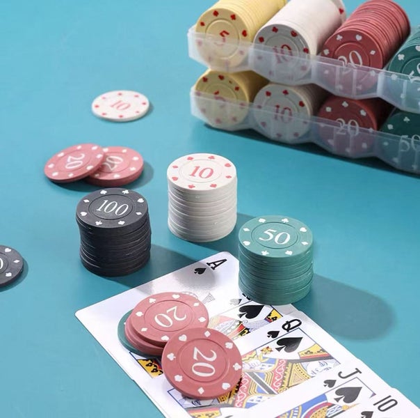 100PCs Casino Chips with Storage Box,Mahjong and Poker Chip Set62965461124865112