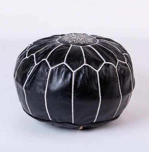 PREMIUM Handcrafted Moroccan Leather Pouf Carousel 2