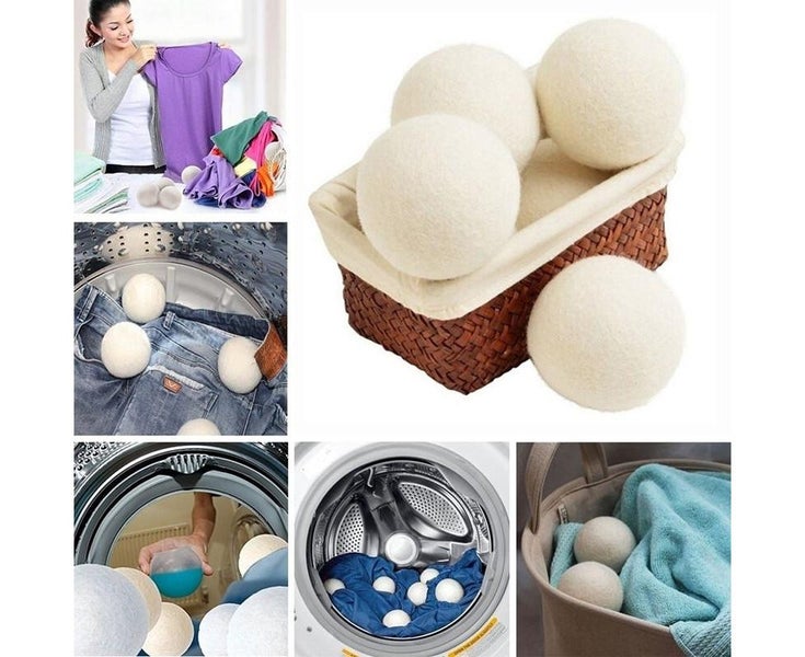 Laundry Ball 6Pcs 6Cm Wool Tumble Dryer Anti Static Balls Reusable Laundry Ac Carousel 2