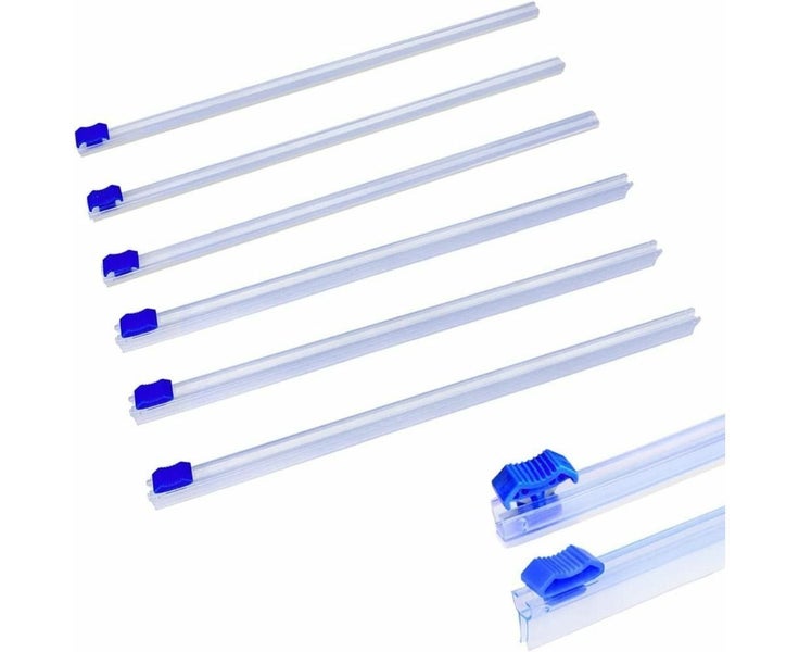 6pcs 13 Inch Adhesive Sliding Food Wrap Slicer Blue Cling Film Cutter Kitchen Carousel 1