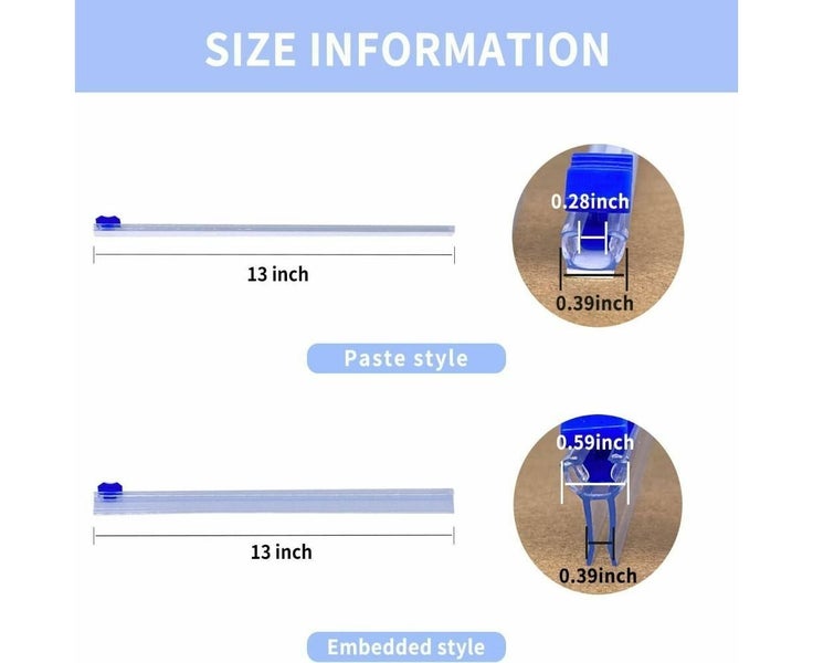 6pcs 13 Inch Adhesive Sliding Food Wrap Slicer Blue Cling Film Cutter Kitchen Carousel 2