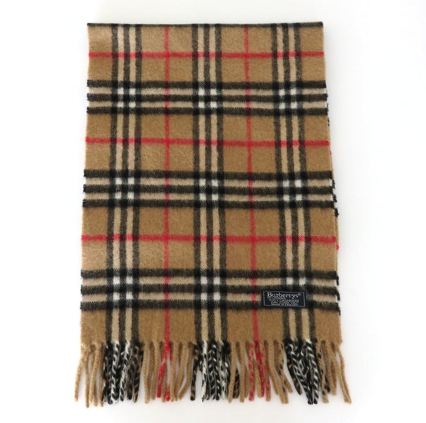 Burberry Archive Beige Check Cashmere Scarf Carousel 1