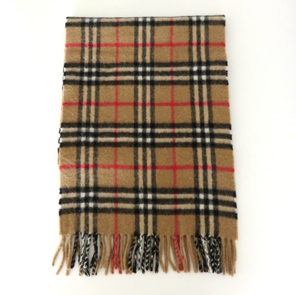 Burberry Archive Beige Check Cashmere Scarf Carousel 3