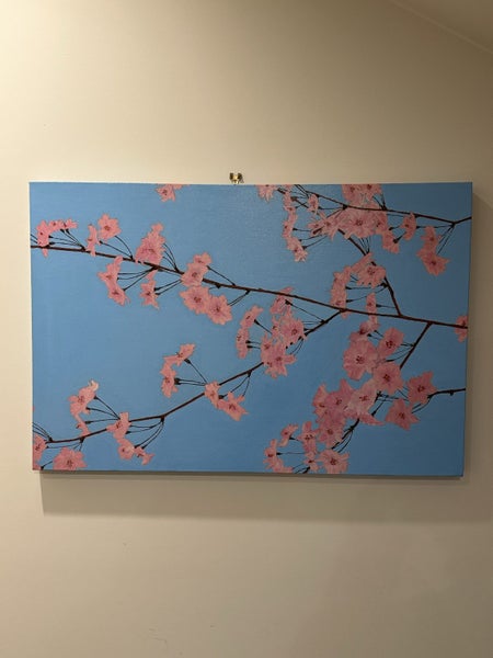 Original Cherry Blossom Painting – Modern Botanical Wall Art on Canvas Carousel 1