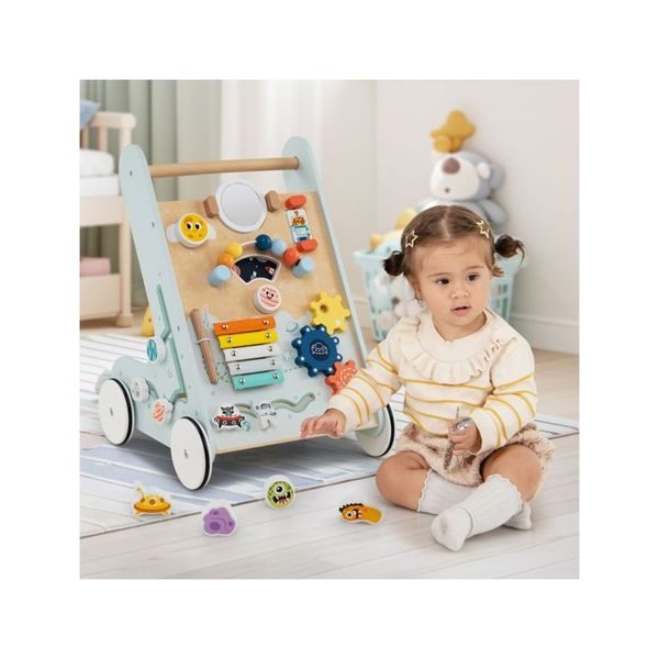 8 In 1 Wooden Baby Walker With Wheels Carousel 3