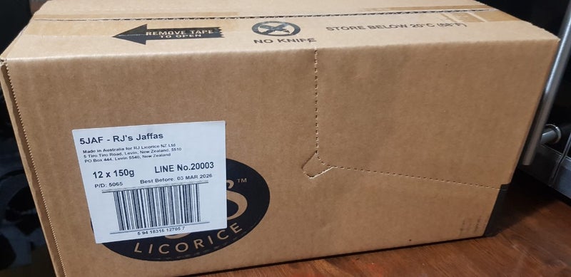 From the last Batch, A RJ'S Jaffas Sealed box Carousel 1