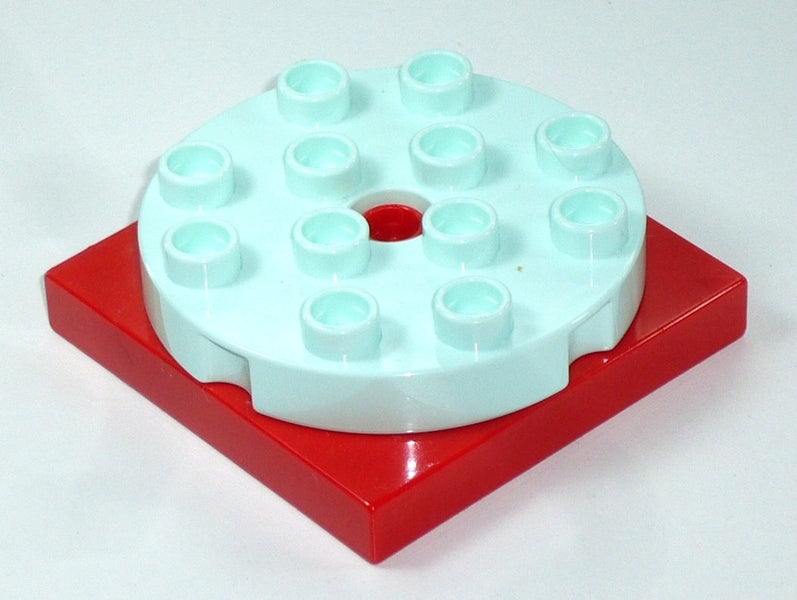 ®™DUPLO - Turntable Swivel 4 x 4 Red/Aqua Carousel 2
