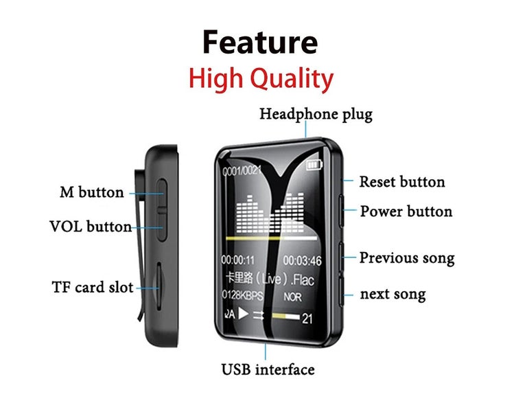 8G Bluetooth MP3 Player with 1.77 inch HD Touchscreen, 220mAh Battery, Portab Carousel 4