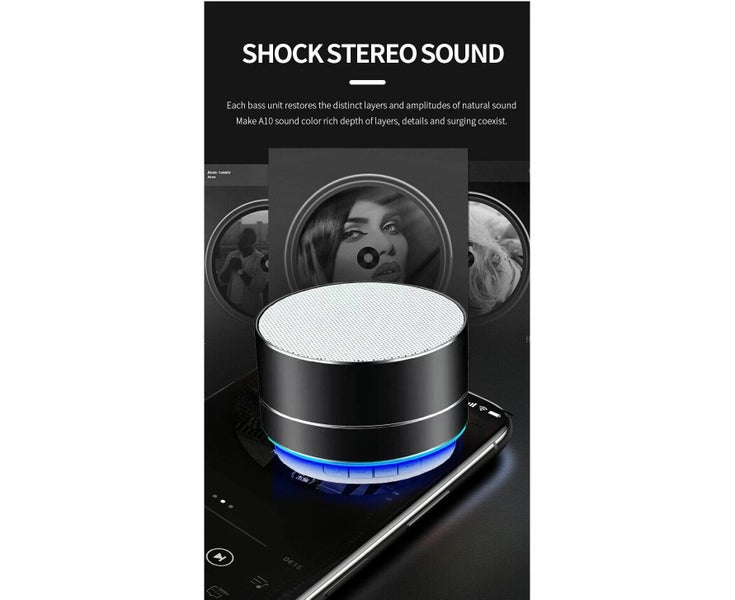 A10 Wireless Bluetooth Outdoor Subwoofer MINI Portable Speaker Radio Music So Carousel 1