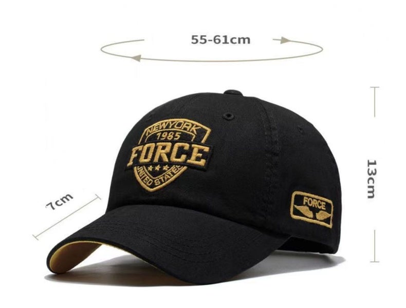 $1R: Hip Hop Style All-Match Duckbill Baseball Unisex Cap with GOLD FORCE USA62967361928195113