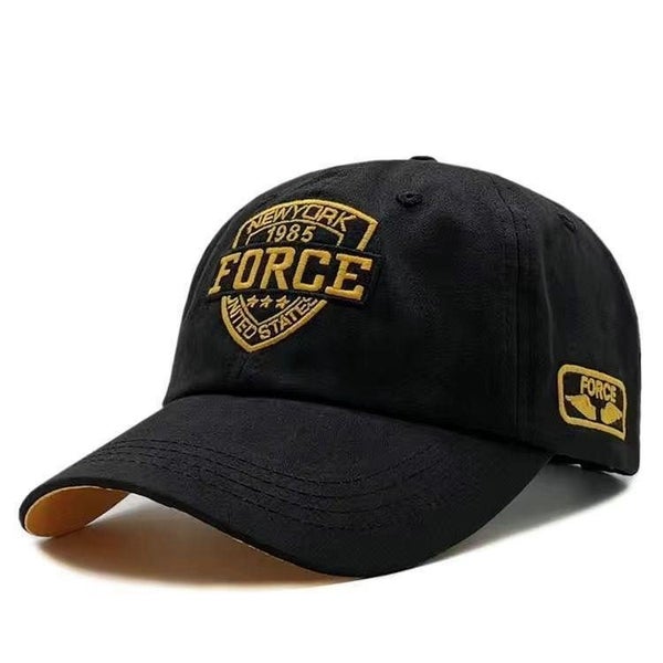 Trendy Style All-Match Duckbill Baseball Unisex Cap with GOLD FORCE USA629673619752971114