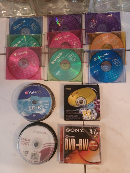 ** 28 CDR and 9 DVD-RW - NEW BLANK DISCS ** Carousel 1