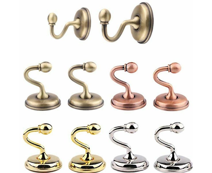 8pcs Multi-Purpose Hanging Hook Metal Curtain Holdback Wall Tie Back Hooks Carousel 1