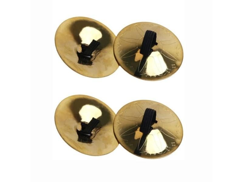 2pcs Indian Brass Finger Cymbals Middle East Percussion Props Carousel 1