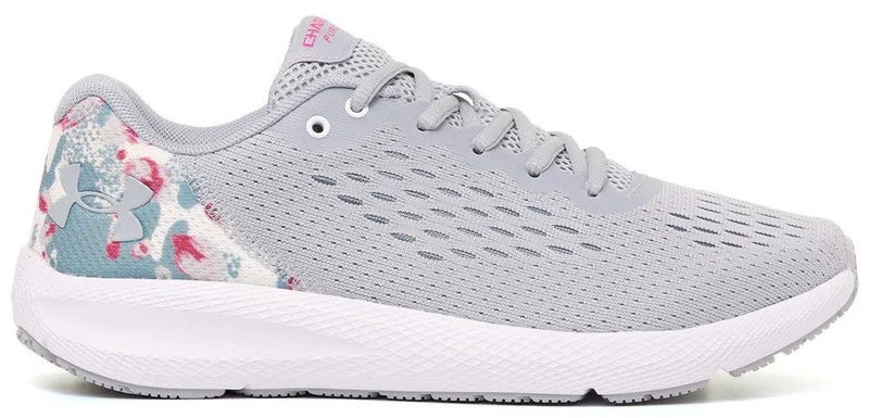 Under Armour Womens UA W Charged Pursuit 2 SE HS Grey/White Running Shoes US7 Carousel 1