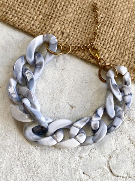 Acrylic Marbled Chunky Chain Bracelet Carousel 1