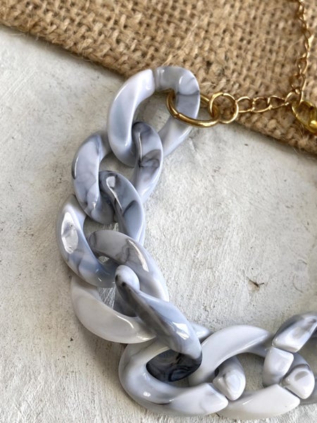 Acrylic Marbled Chunky Chain Bracelet Carousel 2