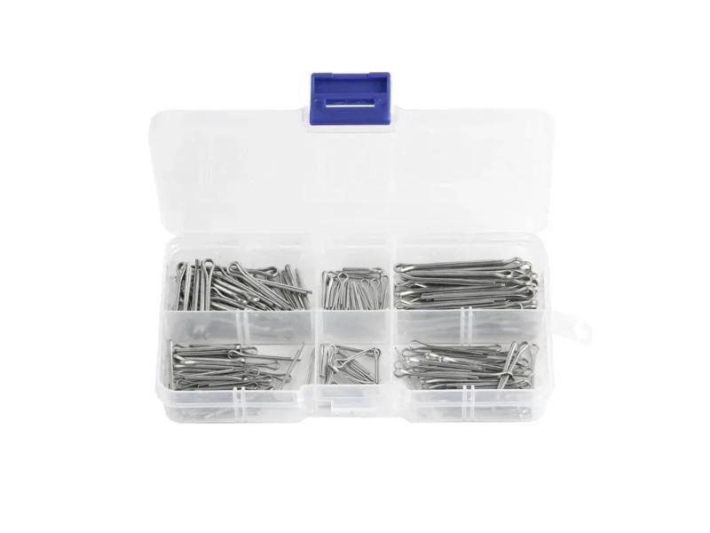 175Pcs/set Sliver Split Pins Cotter Fixings Zinc Plated Steel Hard Case Link Carousel 1