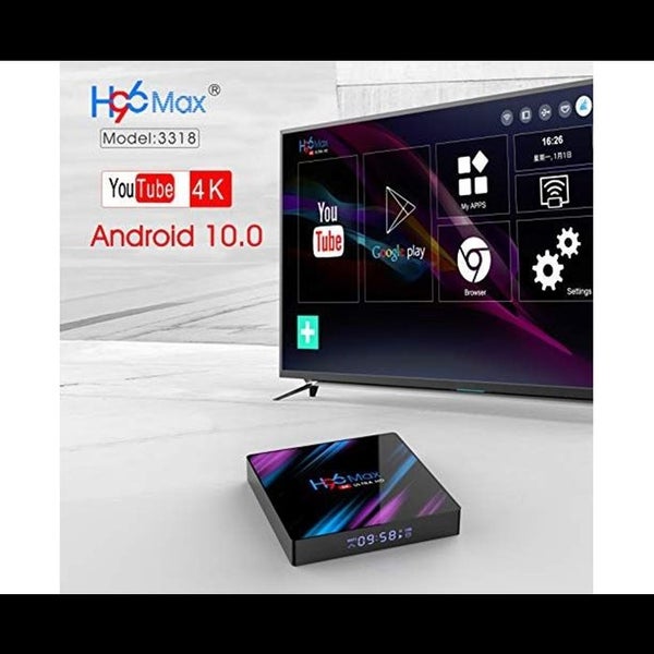 Android 10.0 Smart TV Box 4GB 32GB ROM 2.4GHz/5GHz WiFi 4K Quad Core HD Carousel 2