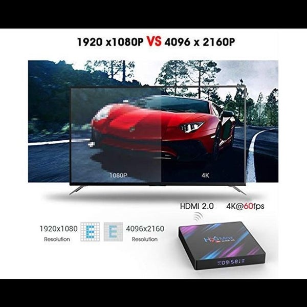 Android 10.0 Smart TV Box 4GB 32GB ROM 2.4GHz/5GHz WiFi 4K Quad Core HD Carousel 8