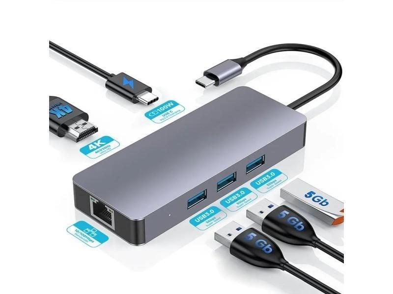 Getatek 6 In 1 USB C Hub For MacBook Pro Dell To 4K 60Hz HDMI Etc. Carousel 1