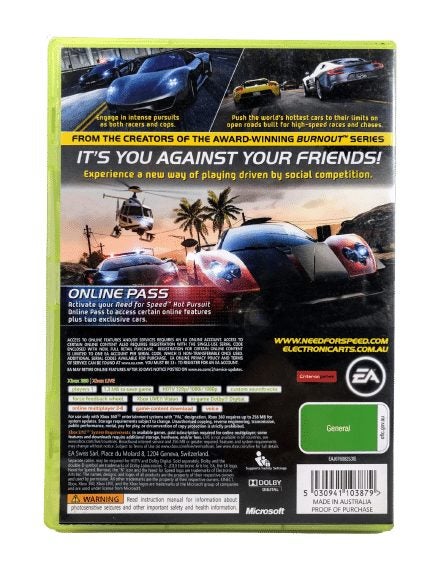 Need for Speed Hot Pursuit (Xbox 360) *EXCELLENT & COMPLETE* Carousel 3