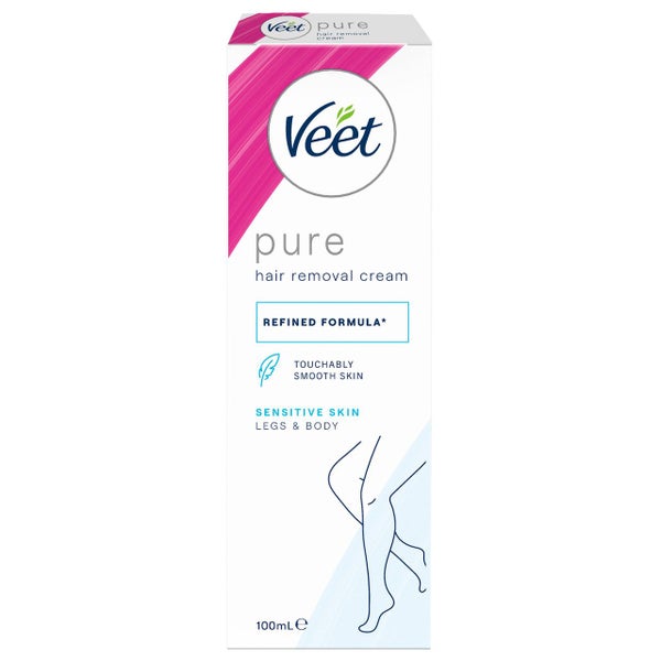 Veet Pure Hair Removal Cream Legs and Body Sensitive Skin 100mL Carousel 2