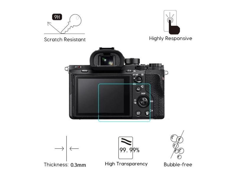 2pcs Tempered Glass For Sony A7 IV A7II A7III A7S A7R A7R2 A7R3 A7R4 Clear Carousel 1
