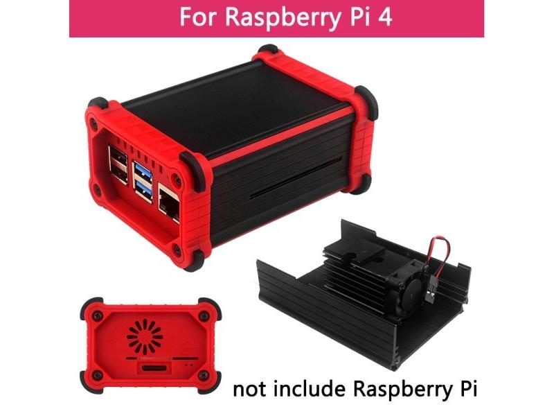 Raspberry Pi 4 3B 3B Aluminum Case Dual Fan Metal Shell Fan Heat Sinks Passive Carousel 1