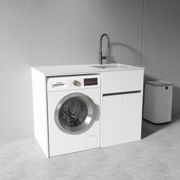 1200MM Laundry Tub -Plywood Cabinet & Marble Bench Carousel 1