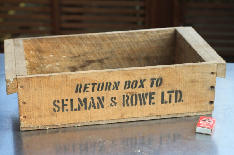 Old wooden crate ~ Return Box to Selman & Rowe Ltd Carousel 2