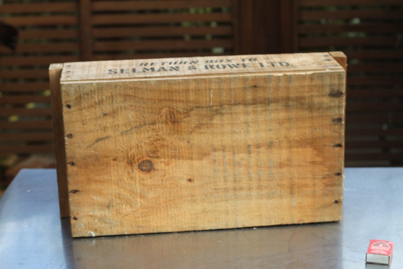 Old wooden crate ~ Return Box to Selman & Rowe Ltd Carousel 4