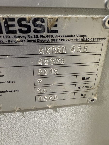 Biesse Akron 435 Edgebander62971968189187114