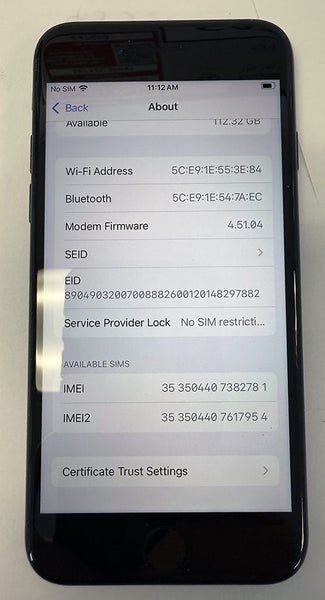 iPhone SE (3rd Gen) 128GB in Black62968314045569113