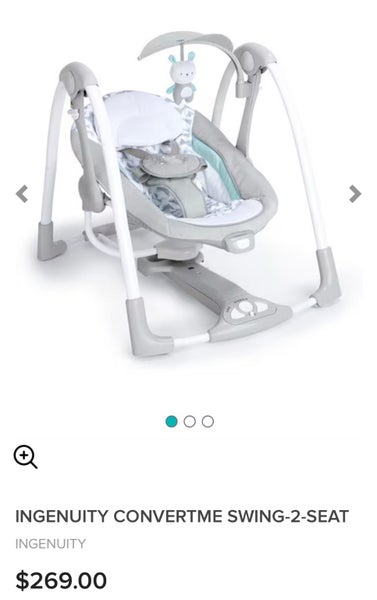 Ingenuity ConvertMe Swing-2-Seat – Gently Used Practically New Carousel 1