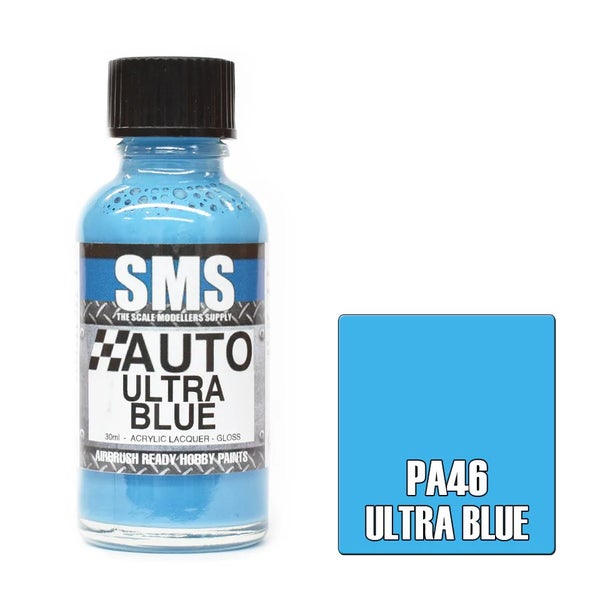 Air Brush Paint 30Ml Ultra Blue Acrylic Lacquer Scale Modellers Supply629683145971221123