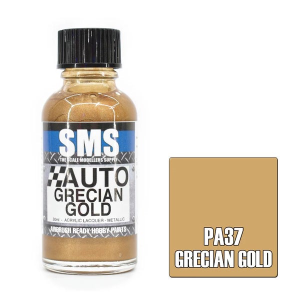 Air Brush Paint 30Ml Grecian Gold Acrylic Lacquer Scale Modellers Supply629691222046751119
