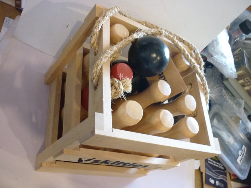 SKITTLES SET .TIMBER MADE & CRATE Carousel 4