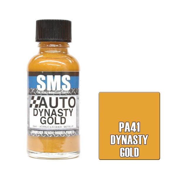 Air Brush Paint 30Ml Dynasty Gold Acrylic Lacquer Scale Modellers Supply629700704665611116