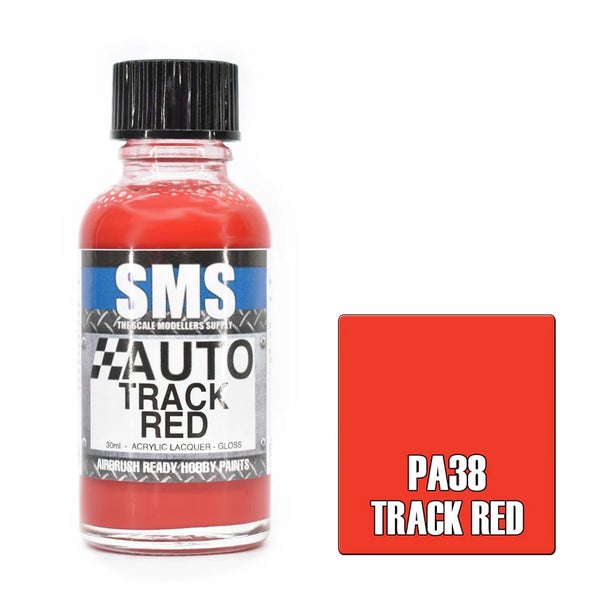 Air Brush Paint 30Ml Track Red Acrylic Lacquer Scale Modellers Supply629691220599051121