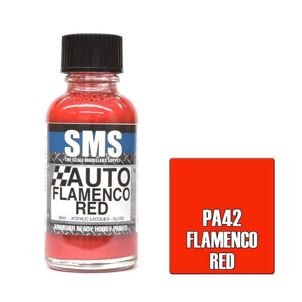 Air Brush Paint 30Ml Flamenco Red Acrylic Lacquer Scale Modellers Supply629700705802261115