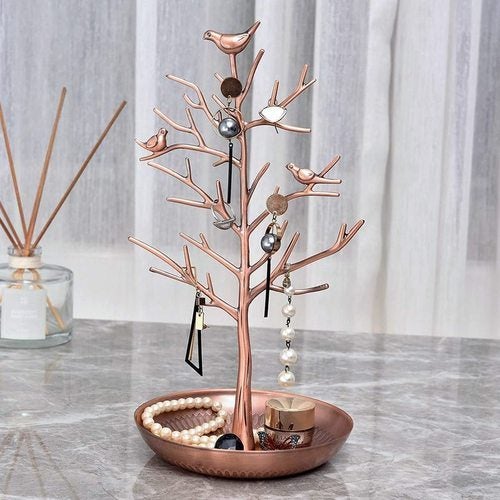 Jewellery Stand Organiser Tree Bird Ring Earring Necklace Holder 2028505* Carousel 2