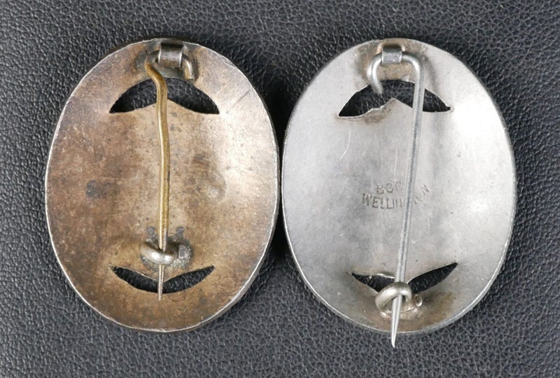 Two (slightly different) NZ Made Pukekohe Technical High School Pins Carousel 2