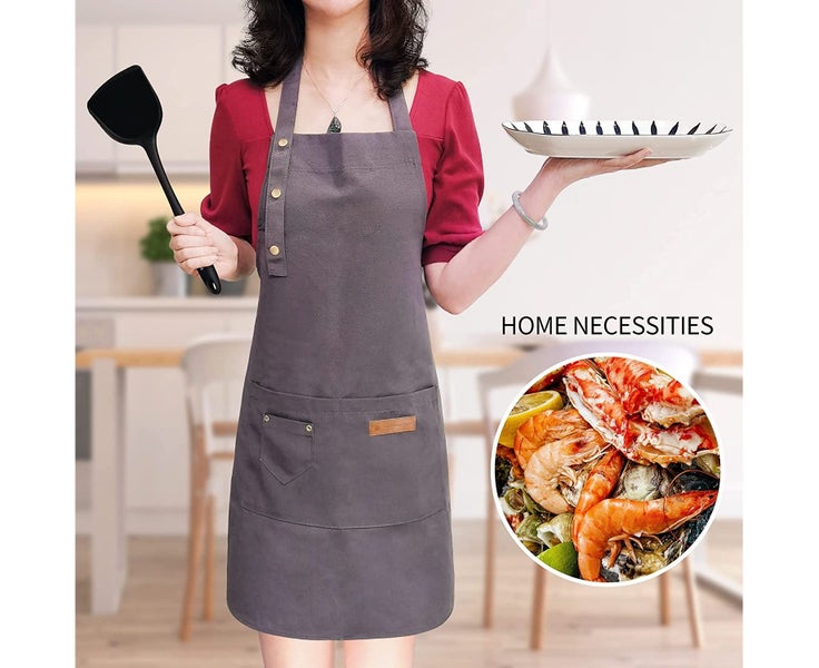 Aprons for men and women with adjustable shoulder straps and large pockets, c Carousel 1