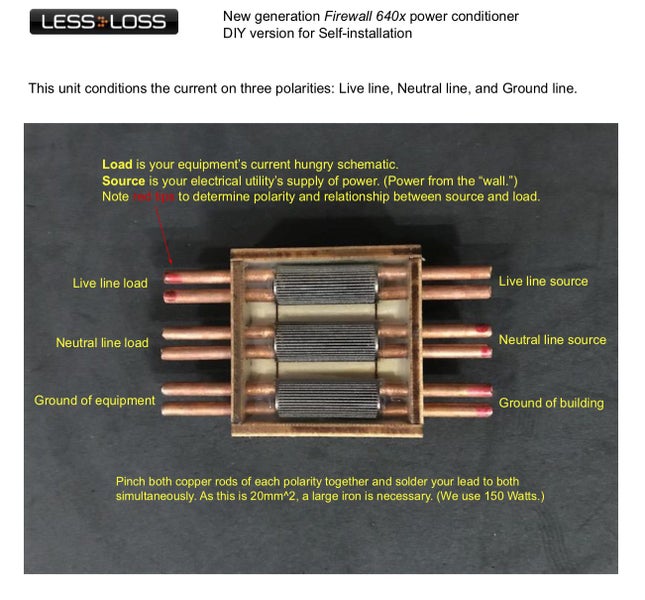 LESSLOSS Firewall 640x power conditioner DIY version (list $600) Carousel 1
